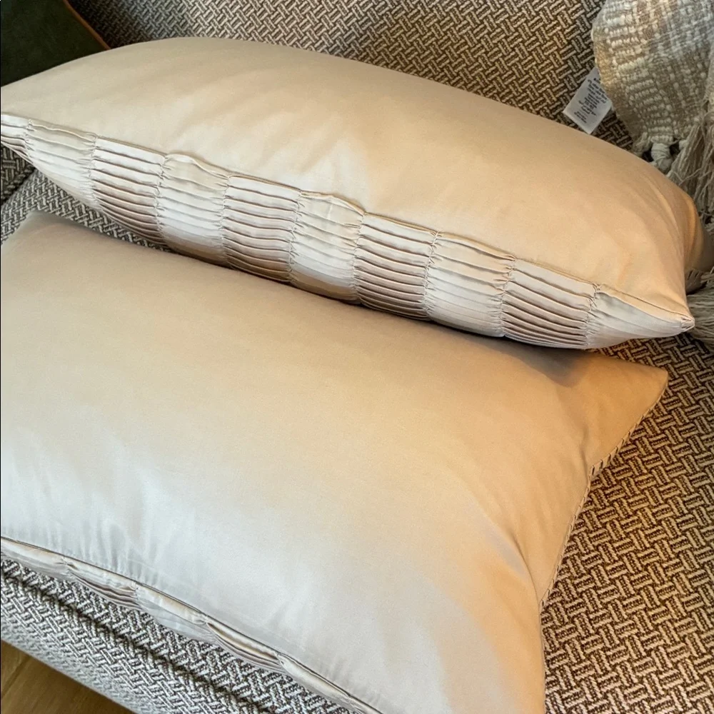 EUC WEST ELM PILLOW COVERS, 12 x 21, Taupe in color, see all detail photos